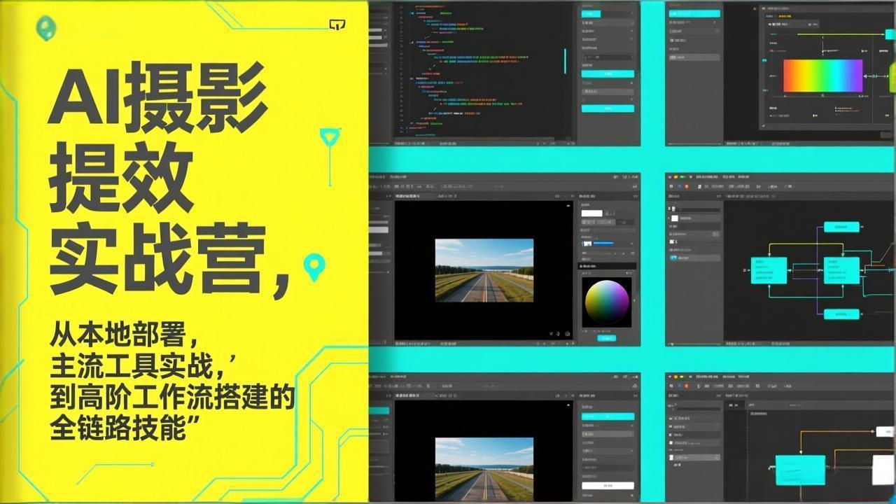 AI+摄影提效实战营，从本地部署，主流工具实战，到高阶工作流搭建的全链路技能-weichuangqy