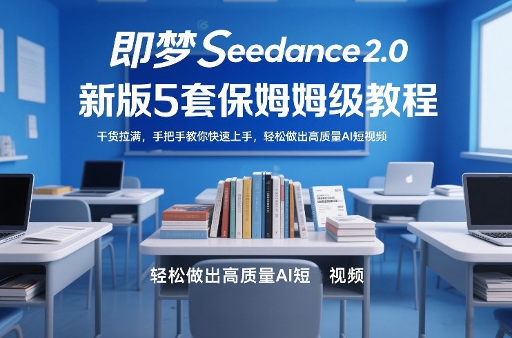 即梦Seedance2.0新版5套保姆级教程，干货拉满，手把手教你快速上手，轻松做出高质量AI短视频-weichuangqy