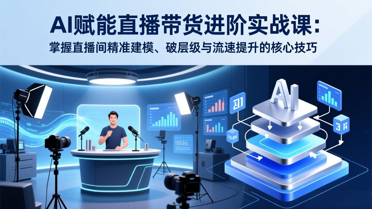 AI赋能直播带货进阶实战课：掌握直播间精准建模、破层级与流速提升的核心技巧-weichuangqy