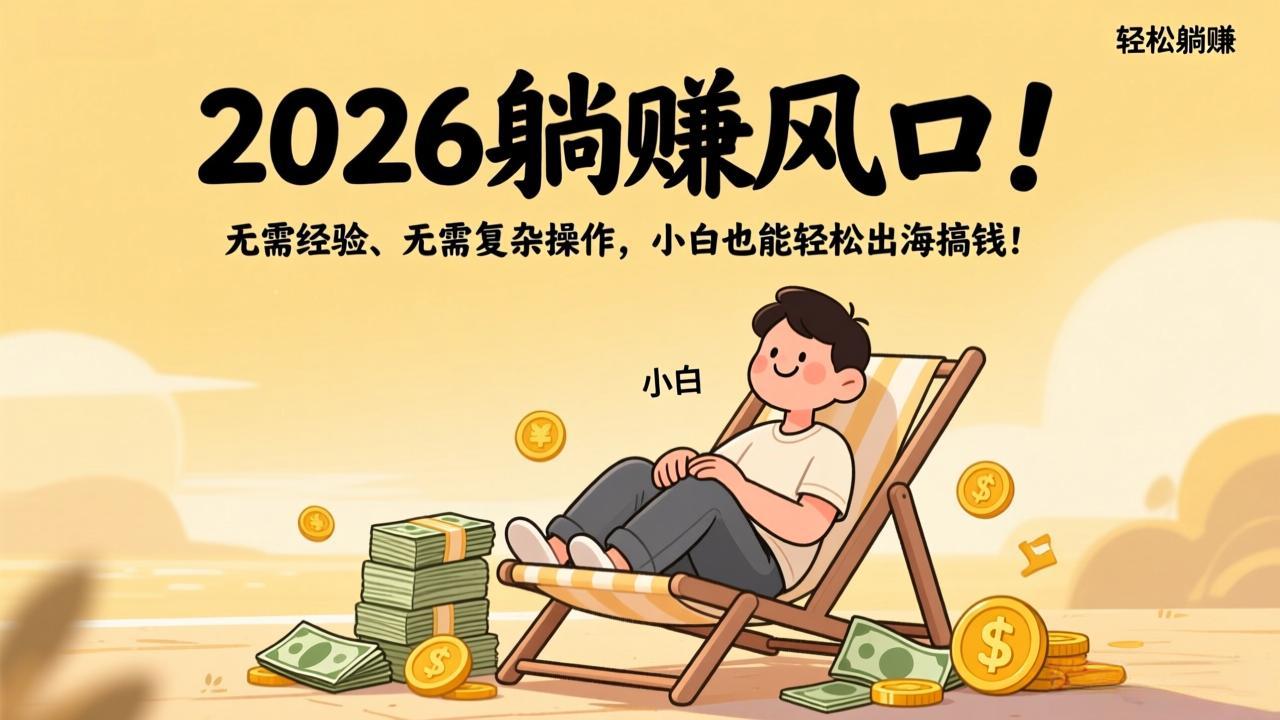 2026躺赚风口！无需经验、无需复杂操作，小白也能轻松出海搞钱！-weichuangqy