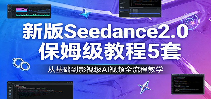 新版Seedance2.0保姆级教程5套：从基础到影视级AI视频全流程教学-weichuangqy