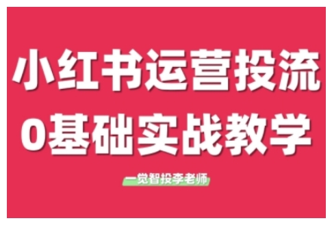 小红书运营投流，小红书广告投放从0到1的实战课，学完即可开始投放(更新26年)-weichuangqy