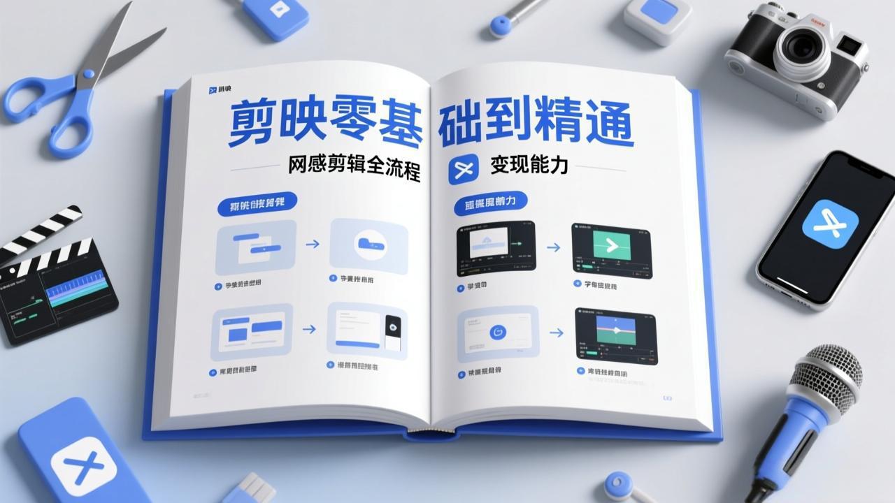 剪映零基础也能快速上手，从入门到精通掌握网感剪辑全流程，掌握能直接变现的剪辑能力-weichuangqy