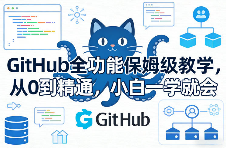 GitHub全功能保姆级教学，从0到精通，小白一学就会-weichuangqy