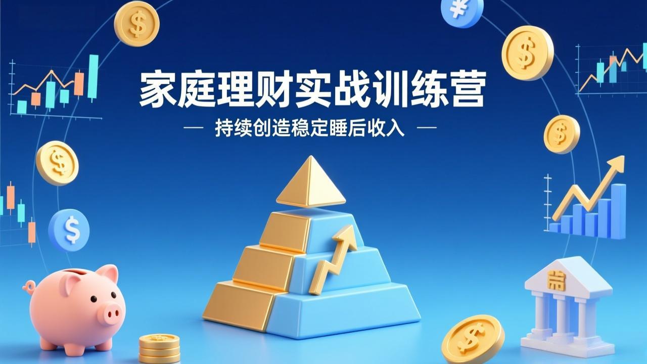 家庭理财实战训练营：从0到1建体系，三阶进阶层层递进，助你持续创造稳定睡后收入-weichuangqy