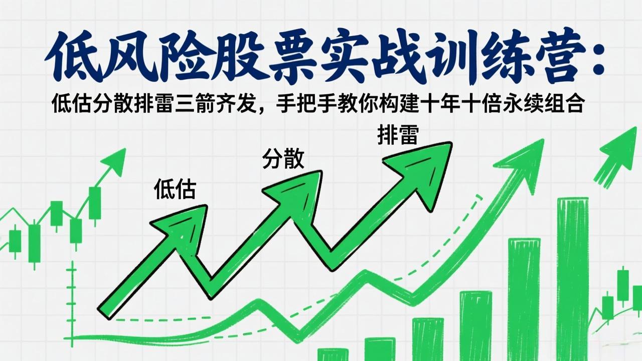 低风险股票实战训练营：低估分散排雷三箭齐发，手把手教你构建十年十倍永续组合-weichuangqy