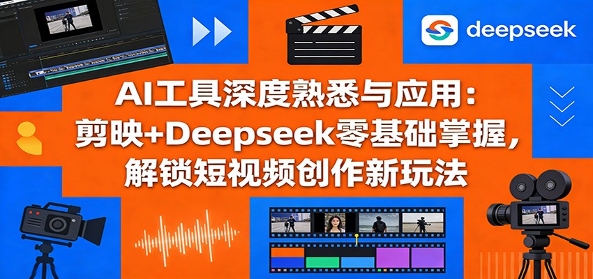 AI工具深度熟悉与应用：剪映+Deepseek零基础掌握，解锁短视频创作新玩法-weichuangqy