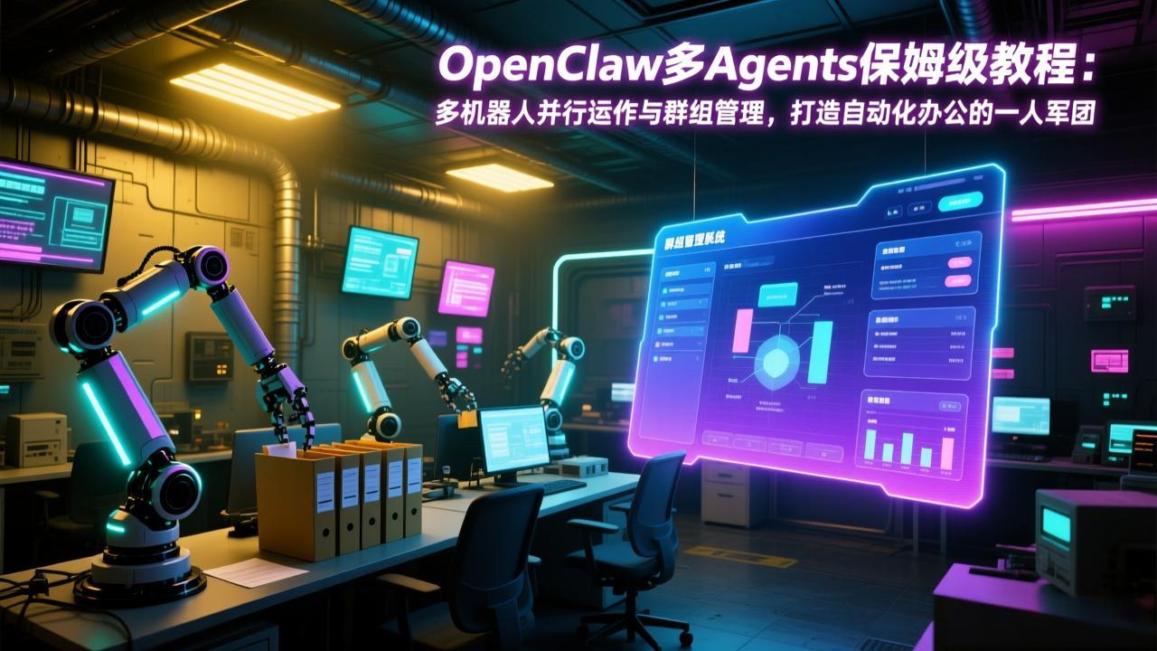 OpenClaw多Agents保姆级教程：多机器人并行运作与群组管理，打造自动化办公的一人军团-weichuangqy