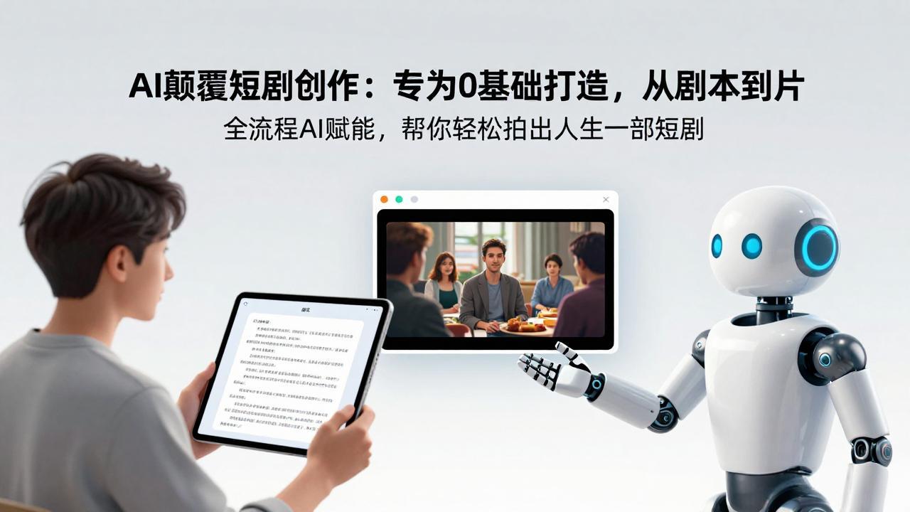 AI颠覆短剧创作：专为0基础打造，从剧本到成片全流程AI赋能，帮你轻松拍出人生第一部短剧-weichuangqy