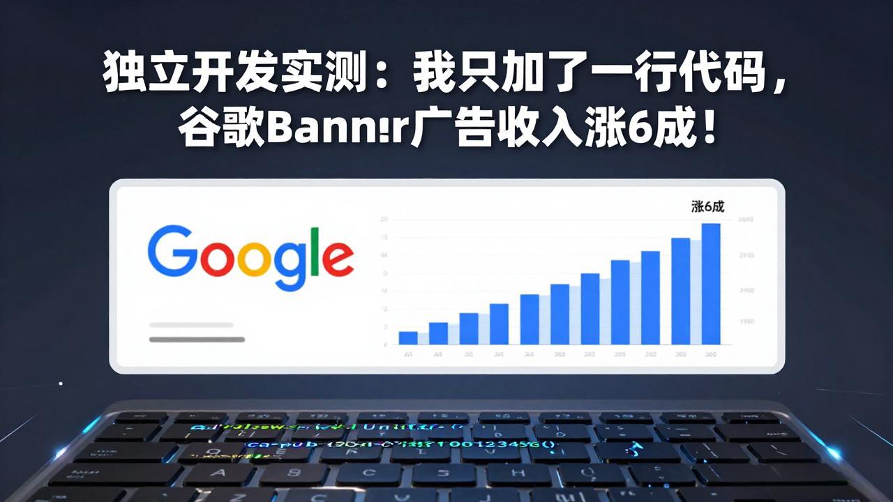 付费文章：独立开发实测：我只加了一行代码，谷歌Banner广告收入涨6成！-weichuangqy