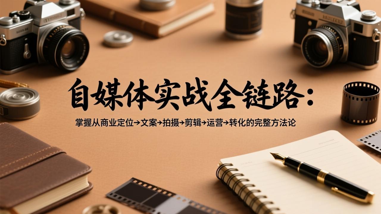 自媒体实战全链路：掌握从商业定位→文案→拍摄→剪辑→运营→转化的完整方法论-weichuangqy