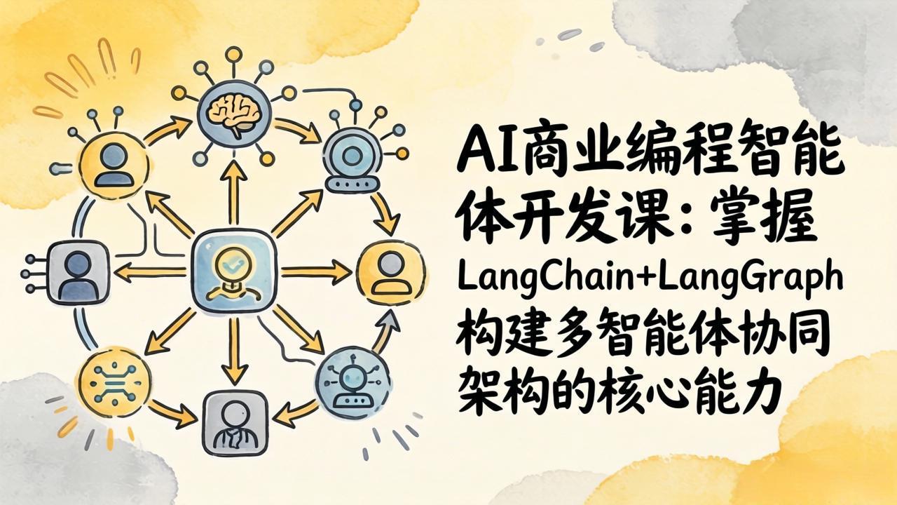 AI商业编程智能体开发课：掌握LangChain+LangGraph构建多智能体协同架构的核心能力-weichuangqy