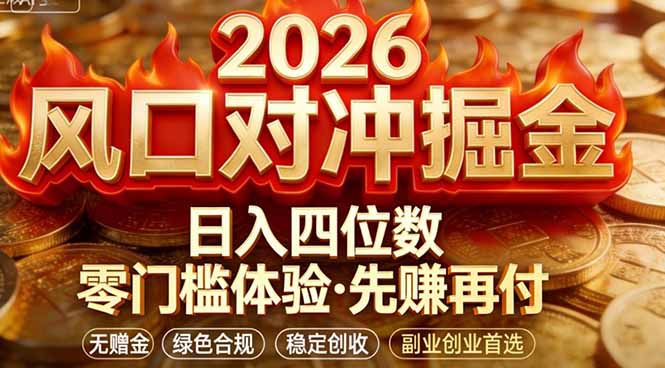 2026美金对冲套利，无赠金对冲策略保驾护航，低门槛易上手实操。单人单日收益2000+-weichuangqy