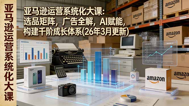 亚马逊运营系统化大课：选品矩阵，广告全解，AI赋能，构建千阶成长体系(26年3月更新-weichuangqy