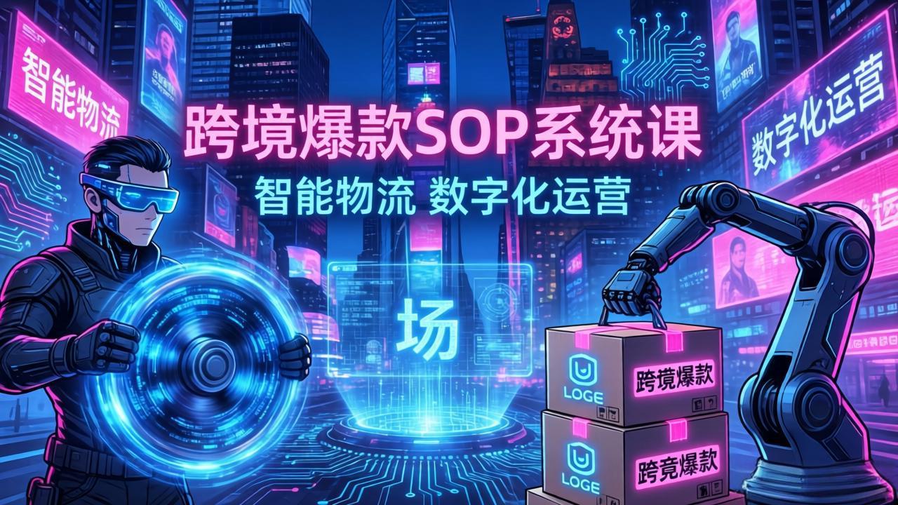 跨境爆款SOP系统课，“内容飞轮+精准投放+AI自动化”为核心，拆解“人×货×场”黄金公式-weichuangqy