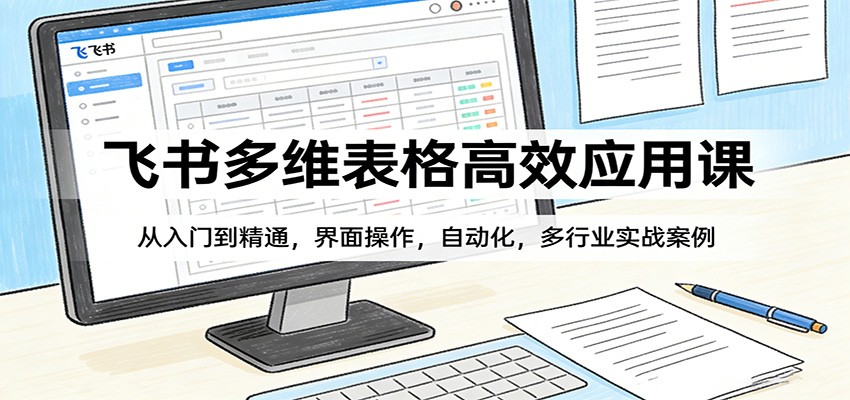 飞书多维表格高效应用课：从入门到精通，界面操作，自动化，多行业实战案例-weichuangqy