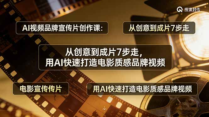 AI视频品牌宣传片创作课：从创意到成片7步走，用AI快速打造电影质感品牌视频-weichuangqy