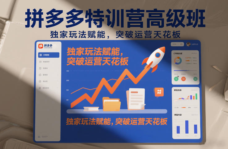 拼多多特训营高阶班，独家玩法赋能，突破运营天花板(更新26年3月19日)-weichuangqy