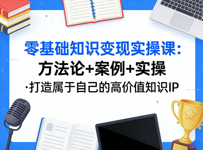 零基础知识变现实操课，方法论+案例+实操，打造属于自己的高价值知识IP-weichuangqy