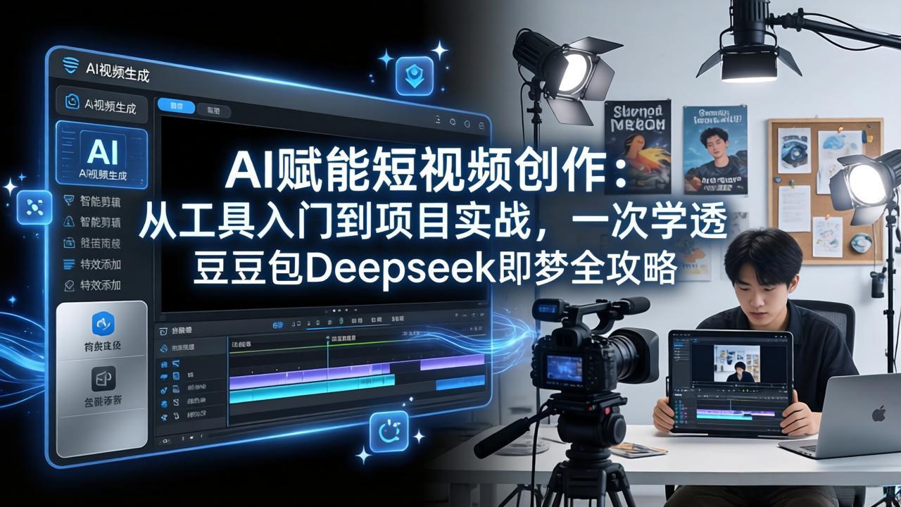 AI赋能短视频创作：从工具入门到项目实战，一次学透豆包Deepseek即梦全攻略-weichuangqy