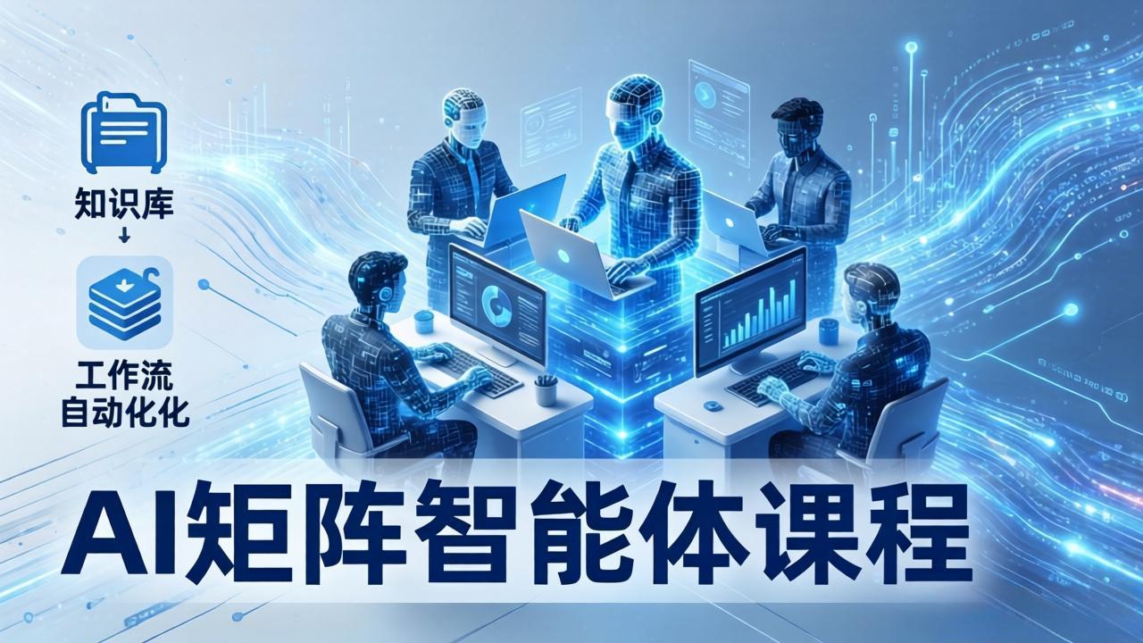 AI矩阵智能体实战：100个数字员工批量生产内容，文本知识库+工作流自动化全搞定-weichuangqy