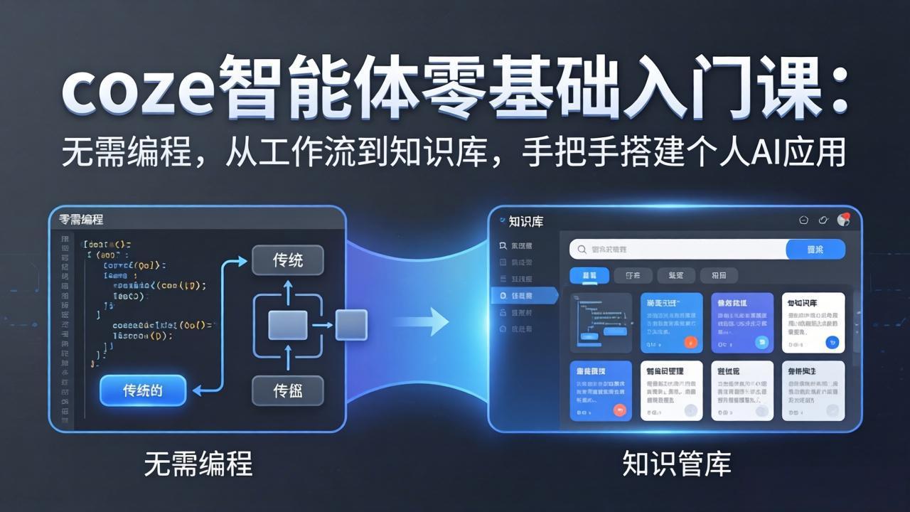 coze智能体零基础入门课：无需编程，从工作流到知识库，手把手搭建个人AI应用-weichuangqy