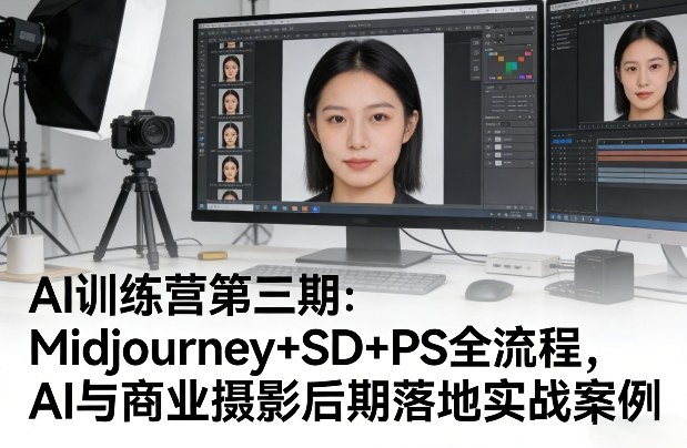 AI训练营第三期：Midjourney+SD+PS全流程，AI与商业摄影后期落地实战案例-weichuangqy