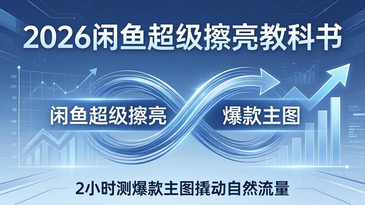 2026闲鱼超级擦亮教科书：底层逻辑出价×转化率，2小时测爆款主图撬动自然流量-weichuangqy