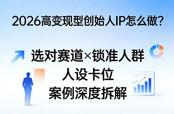 2026高变现型创始人IP怎么做？选对赛道×锁准人群×人设卡位×案例深度拆解-weichuangqy