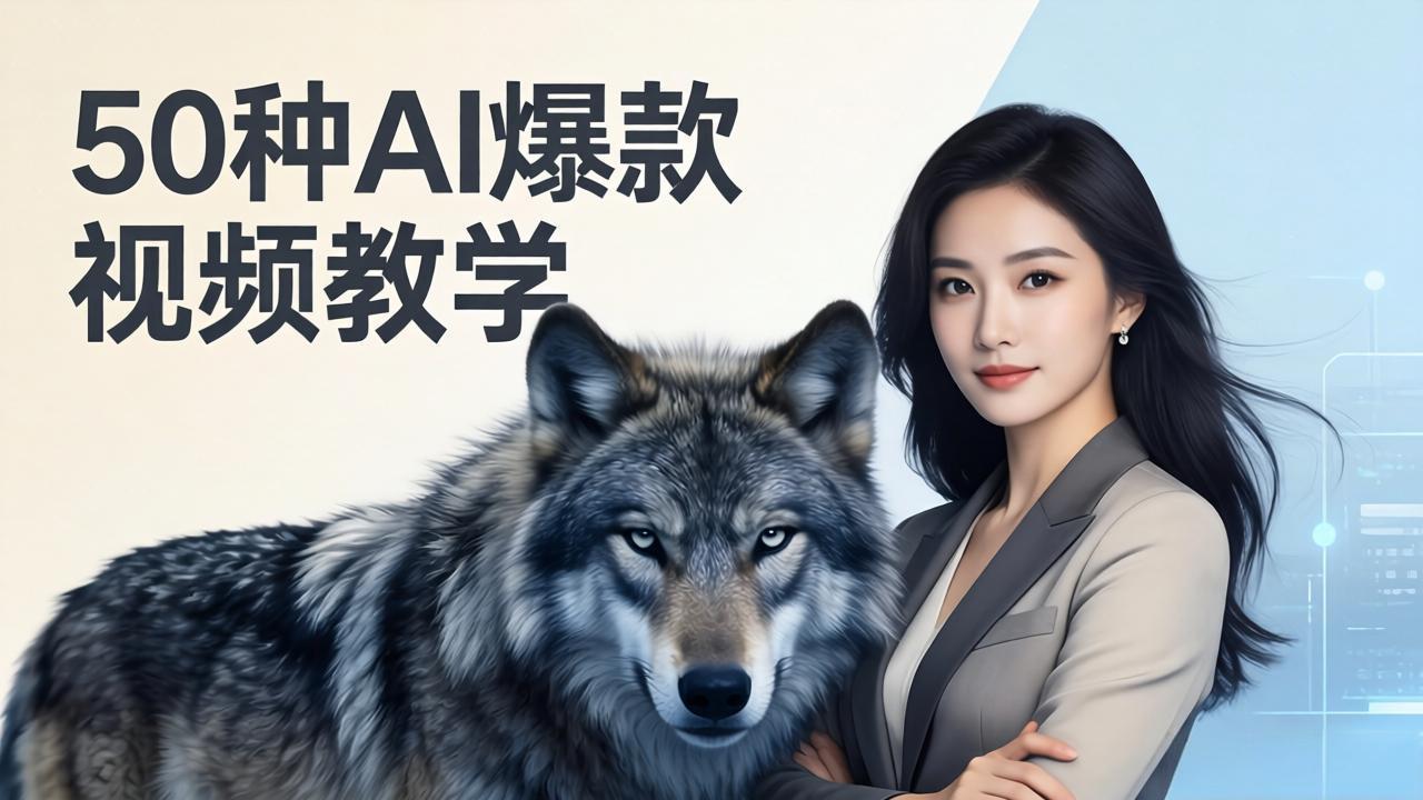 50种AI爆款视频教学：影视级古诗词+治愈萌宠+山海经蛟龙，高阶宝典商业落地-weichuangqy