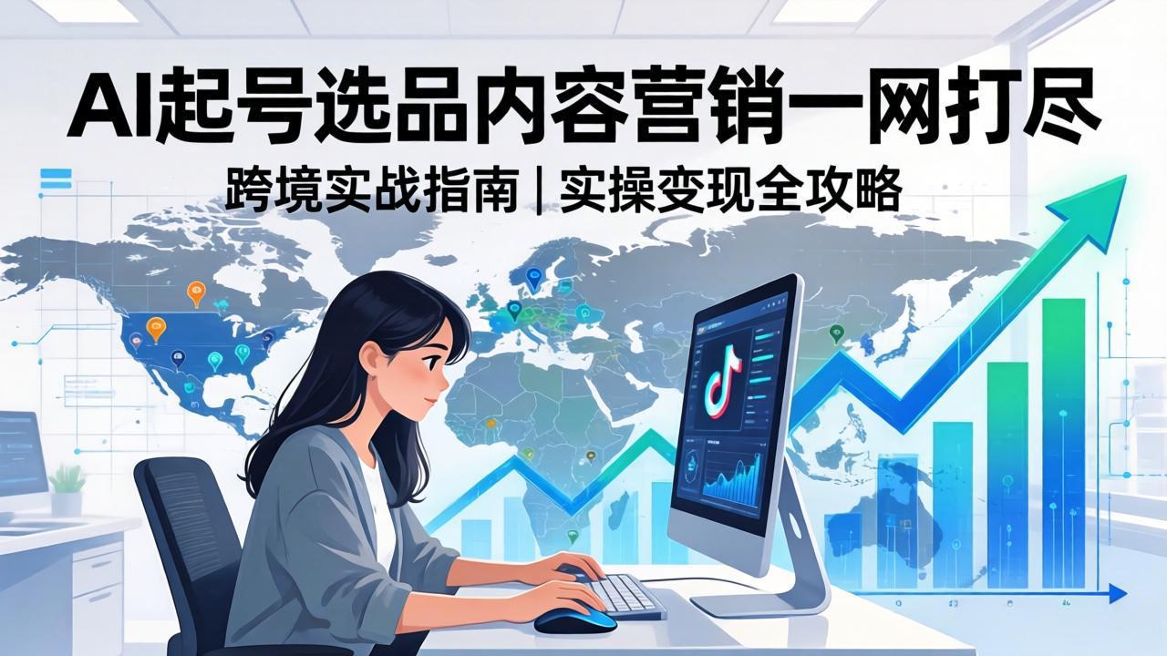 2026 TikTok 跨境AI实操：从零基础到变现全流程，AI起号选品内容营销一网打尽-weichuangqy