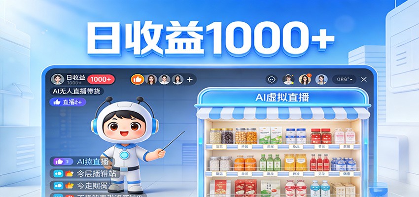 不用露脸不用说话，24小时自动卖货赚钱，全天自动直播，收益看得见-weichuangqy