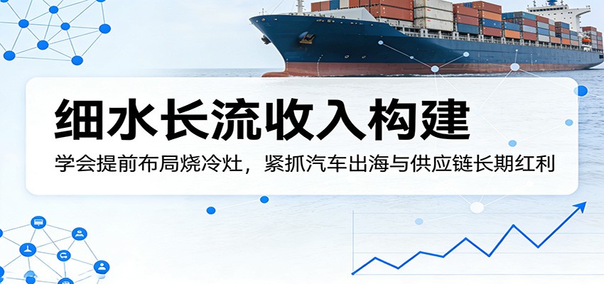 付费文章：细水长流收入构建，学会提前布局烧冷灶，紧抓汽车出海与供应链长期红利-weichuangqy