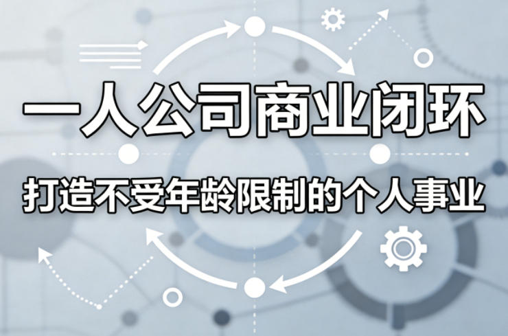 一人公司商业闭环，打造一份不受年龄限制的个人事业-weichuangqy