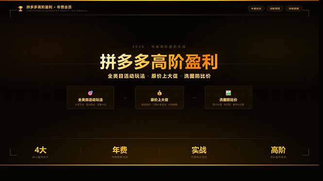 拼多多高阶盈利年费会员(更新3月31-weichuangqy