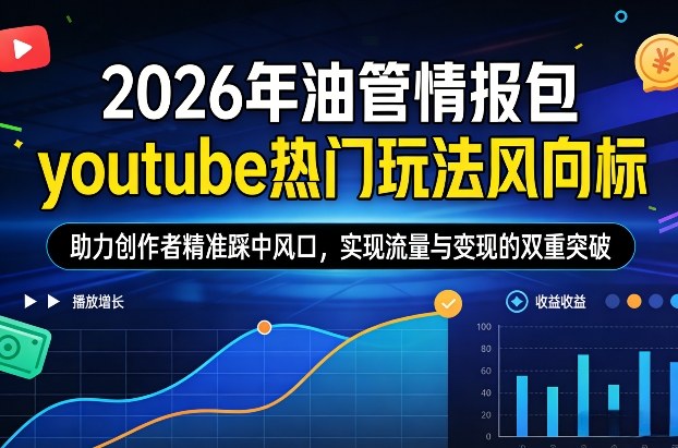 2026年油管情报包，youtube热门玩法风向标，助力创作者精准踩中风口，实现流量与变现的双重突破(更新0330)-weichuangqy