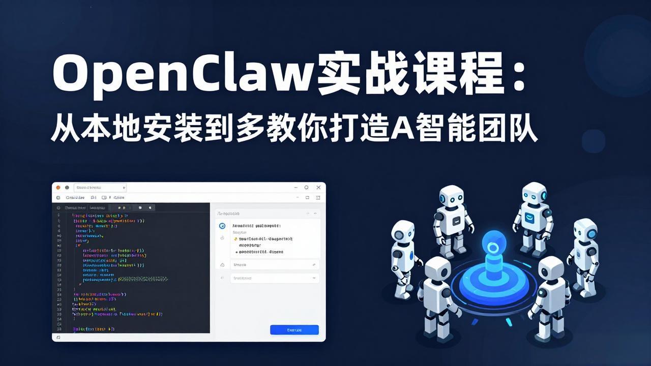 OpenClaw实战课程：从本地安装到多Agent协同，手把手教你打造AI智能团队-weichuangqy