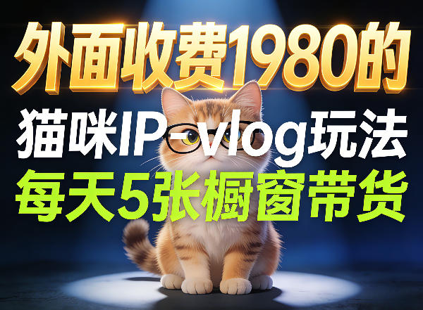 宠物赛道猫咪IP-vlog玩法，26条视频涨粉29W，每天5张橱窗带货拆解-weichuangqy