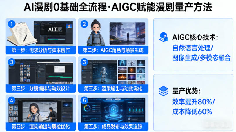AI漫剧0基础全流程，快速掌握AIGC赋能的漫剧量产方法-weichuangqy