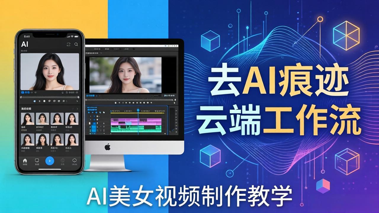 AI美女视频制作教学：去AI痕迹，云端工作流出图，手机电脑均可，不需要配置-weichuangqy