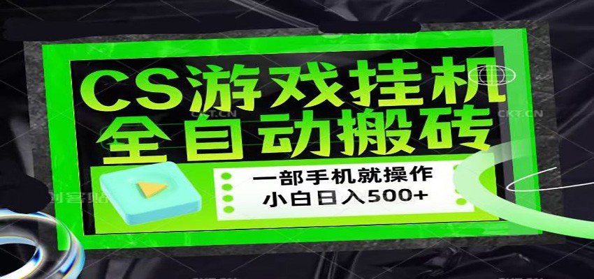 CSGO游戏挂机捡漏搬砖，超稳定的项目，带领1000+小白实现日入500+-weichuangqy