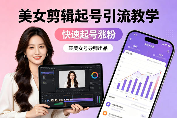 某美女号导师出品：美女剪辑起号引流教学，快速起号涨粉-weichuangqy