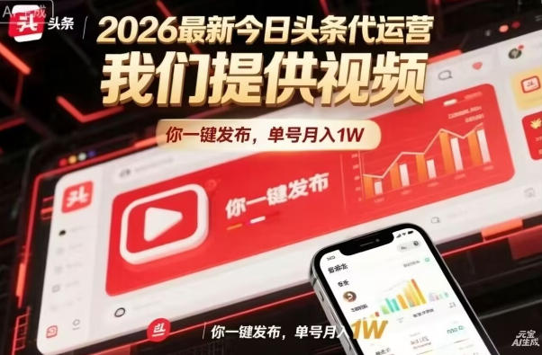 今日头条躺賺模式，你9我1，操作简单，一键发布，单机日入数百，长期合作【揭秘】-weichuangqy