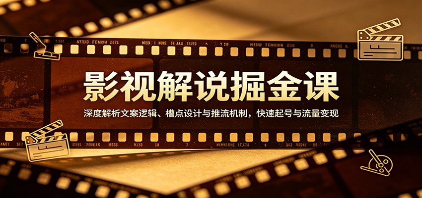 影视解说掘金课：深度解析文案逻辑、槽点设计与推流机制，快速起号与流量变现-weichuangqy
