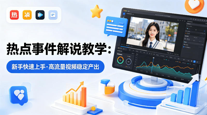 某大V的热点事件解说教学，新手也能快速上手，稳定产出高流量解说视频-weichuangqy