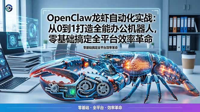 OpenClaw龙虾自动化实战：从0到1打造全能办公机器人，零基础搞定全平台效率革命-weichuangqy