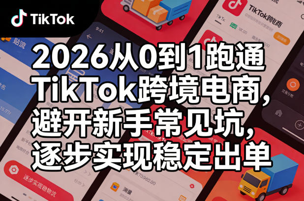 2026从0到1跑通TikTok跨境电商，避开新手常见坑，逐步实现稳定出单(更新0414)-weichuangqy