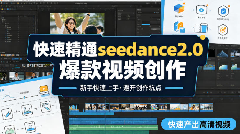 快速精通seedance2.0爆款视频创作，快速产出高清视频，避开大量创作坑点，新手也能快速上手-weichuangqy