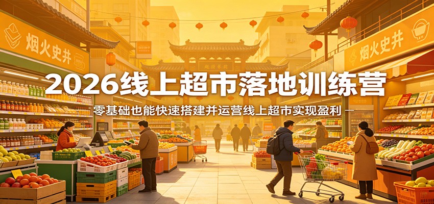 2026线上超市落地训练营，零基础也能快速搭建并运营线上超市实现盈利-weichuangqy