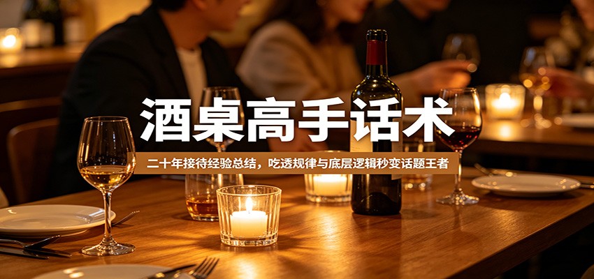酒桌高手话术：二十年接待经验总结，吃透规律与底层逻辑秒变话题王者-weichuangqy